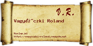 Vagyóczki Roland névjegykártya
