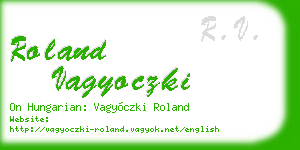 roland vagyoczki business card